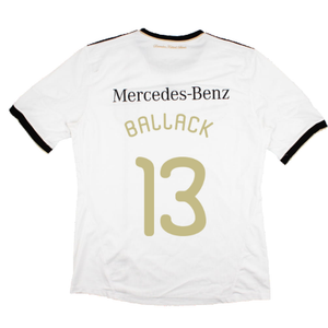 Germany 2010-11 Home Shirt with Mercedes Sponsor (L) (BALLACK 13) (Very Good)_1