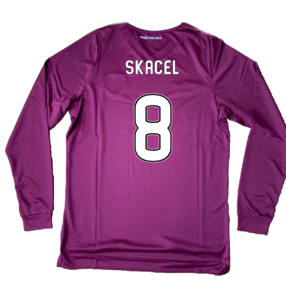 Hearts 2019-20 Long Sleeve Home Shirt (YL) (Skacel 8) (BNWT)_1