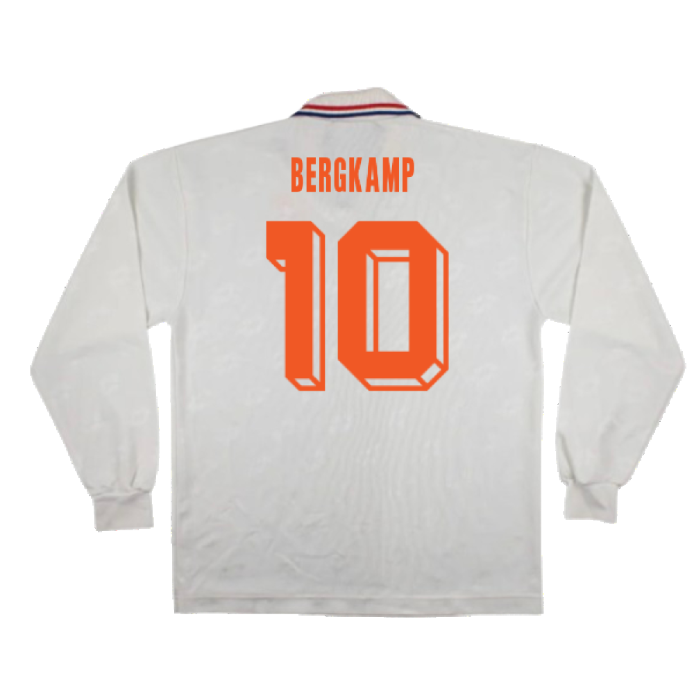 Holland 1992-94 Long Sleeve Away Shirt (L) (Very Good) (BERGKAMP 10)_1