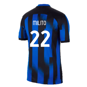 Inter Milan 2023-24 Home Shirt (SB) (Milito 22) (Excellent)_1