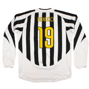 Juventus 2003-04 Long Sleeve Home Shirt (M) (Very Good) (Bonucci 19)_1