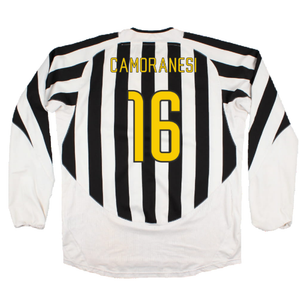 Juventus 2003-04 Long Sleeve Home Shirt (M) (Very Good) (Camoranesi 16)_1