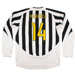 Juventus 2003-04 Long Sleeve Home Shirt (M) (Very Good) (Maresca 14)_1