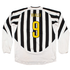 Juventus 2003-04 Long Sleeve Home Shirt (M) (Very Good) (Vialli 9)_1