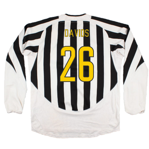 Juventus 2003-04 Long Sleeve Home Shirt (Sponsorless) (L) (Excellent) (Davids 26)_1