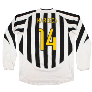 Juventus 2003-04 Long Sleeve Home Shirt (Sponsorless) (L) (Excellent) (Maresca 14)_1