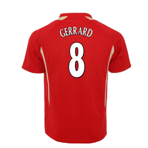 Liverpool 2005-06 Retro European Home Shirt (L) (GERRARD 8) (Excellent)_1