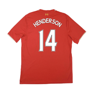 Liverpool 2015-16 Home Shirt (Excellent) (Henderson 14)_1