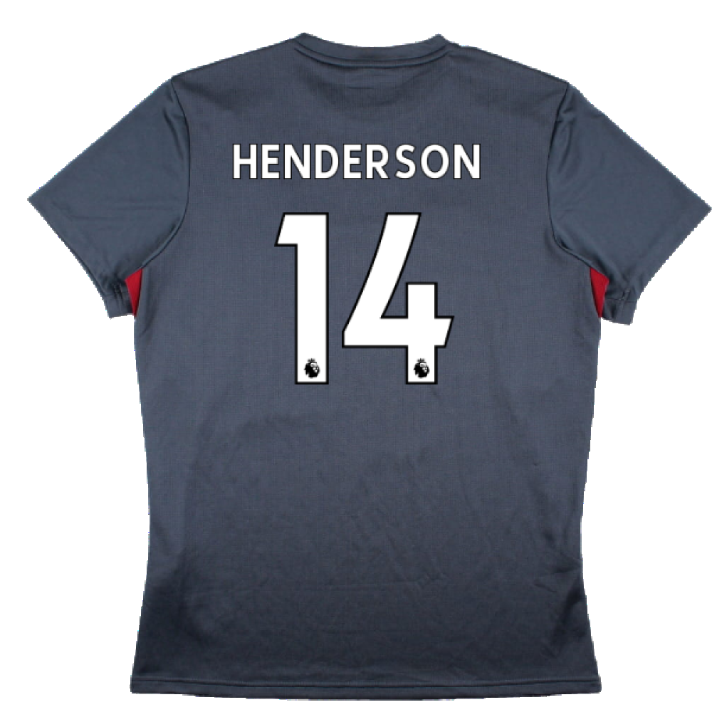 Liverpool 2017-18 New Balance Training Shirt (L) (Henderson 14) (Excellent)_1