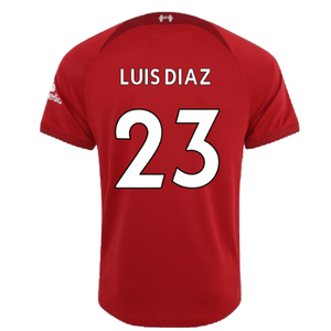 Liverpool 2022-23 Home Shirt (S) (Excellent) (LUIS DIAZ 23)_1