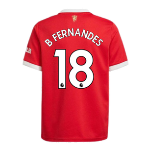 Man Utd 2021-2022 Home Shirt (Kids) (B FERNANDES 18)_2