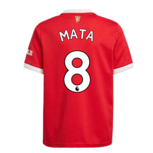 Man Utd 2021-2022 Home Shirt (Kids) (MATA 8)_2