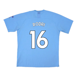 Manchester City 2019-20 Home Shirt (Excellent) (Rodri 16)_1