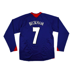 Manchester United 2005-06 Long Sleeve Away Shirt (M) (Excellent) (BECKHAM 7)_1