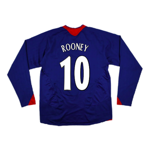 Manchester United 2005-06 Long Sleeve Away Shirt (M) (Excellent) (ROONEY 10)_1