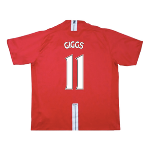 Manchester United 2007-09 Home Shirt (Very Good) (Giggs 11)_1