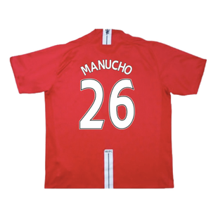 Manchester United 2007-09 Home Shirt (Very Good) (Manucho 26)_1