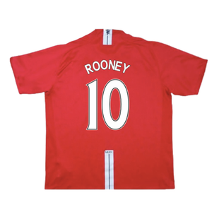 Manchester United 2007-09 Home Shirt (Very Good) (Rooney 10)_1