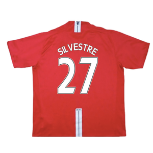 Manchester United 2007-09 Home Shirt (Excellent) (Silvestre 27)_1