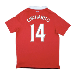 Manchester United 2010-11 Home Shirt (S) (Good) (Chicharito 14)_1