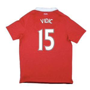 Manchester United 2010-11 Home Shirt (Very Good) (Vidic 15)_1