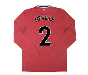 Manchester United 2011-12 Home Long Sleeve Shirt (M) Rooney #10 (Excellent) (NEVILLE 2)_1