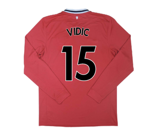 Manchester United 2011-12 Home Long Sleeve Shirt (M) Rooney #10 (Excellent) (Vidic 15)_1