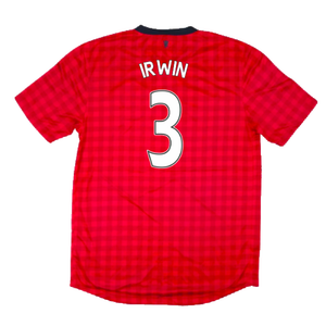 Manchester United 2012-13 Home Shirt (S) (Good) (Irwin 3)_1