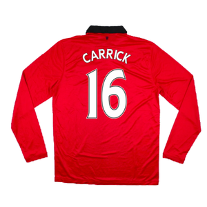 Manchester United 2013-14 Home Long Sleeve Shirt (XL) (Mint) (Carrick 16)_1