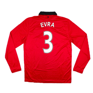 Manchester United 2013-14 Home Long Sleeve Shirt (XL) (Mint) (Evra 3)_1