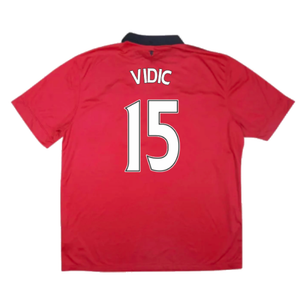 Manchester United 2013-14 Home Shirt (Good) (Vidic 15)_1