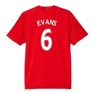 Manchester United 2015-16 Home Shirt (S) (Evans 6) (Good)_1