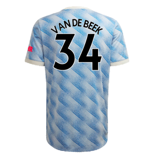 Manchester United 2021-22 Away Shirt (XL) (Mint) (VAN DE BEEK 34)_1