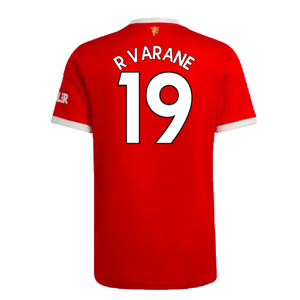 Manchester United 2021-22 Home Shirt (XL) (Good) (R VARANE 19)_1