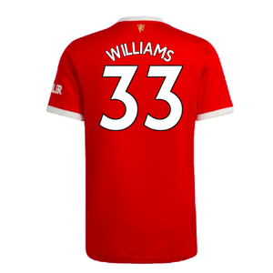 Manchester United 2021-22 Home Shirt (XL) (Good) (WILLIAMS 33)_1