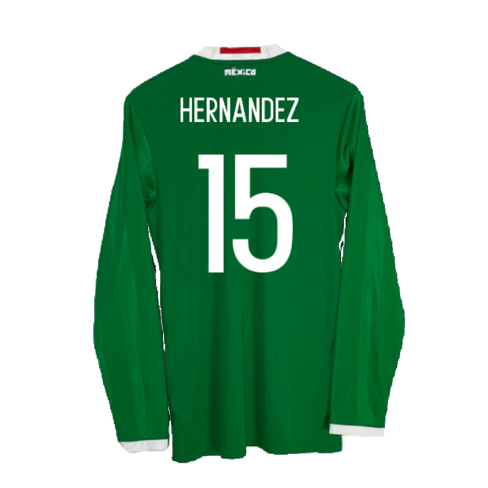 Mexico 2016-2017 Long Sleeve Home Shirt (XL) (Excellent) (Hernandez 15)_1