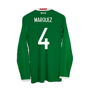 Mexico 2016-2017 Long Sleeve Home Shirt (XL) (Excellent) (Marquez 4)_1