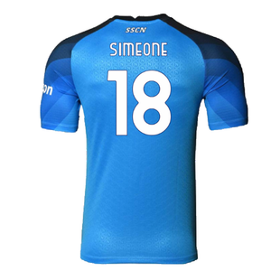 Napoli 2022-23 Player Issue Home Shirt (XL) (Fair) (Simeone 18)_1