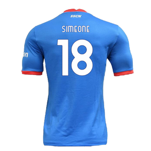 Napoli 2022-23 Special Edition Christmas Shirt (S) (Excellent) (Simeone 18)_1