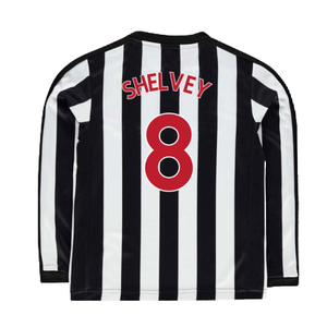 Newcastle United 2017-18 Long Sleeve Home Shirt (Sponserless) (L) (Shelvey 8) (Very Good)_1