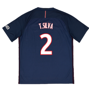 PSG 2016-17 Home Shirt (M) (Excellent) (T.Silva 2)_1