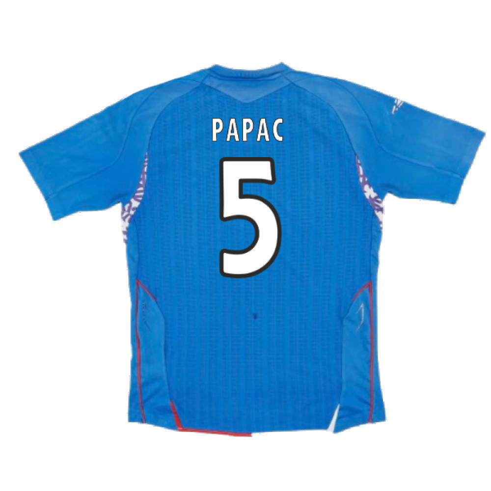 Rangers 2007-08 Home Shirt (Excellent) (Papac 5)_1