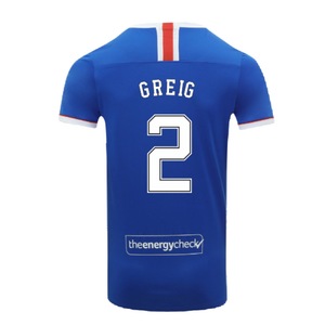 Rangers 2020-21 Home Shirt (S) (GREIG 2) (Excellent)_1