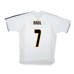 Real Madrid 2003-04 Home Shirt (S) (Good) (Raul 7)_1