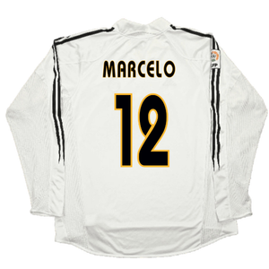 Real Madrid 2004-05 Long Sleeve Home Shirt (M) (Excellent) (MARCELO 12)_1