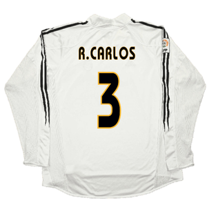 Real Madrid 2004-05 Long Sleeve Home Shirt (M) (Excellent) (R.CARLOS 3)_1