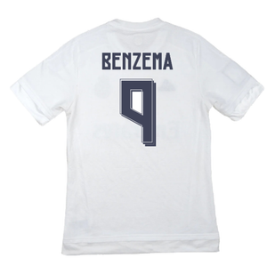 Real Madrid 2015-16 Home Shirt (M) (Benzema 9) (Excellent)_1