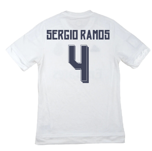 Real Madrid 2015-16 Home Shirt (M) (Sergio Ramos 4) (Excellent)_1