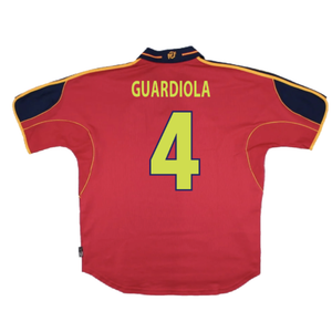 Spain 2000-02 Home Shirt (L) (Excellent) (Guardiola 4)_1