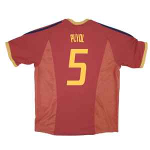 Spain 2002-04 Home Shirt (Good) (Puyol 5)_1